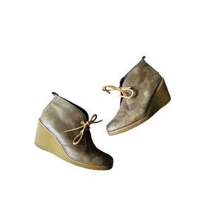 Sperry Top-Sider Leather Wedge Ankle Booties Women's Size 8.5M